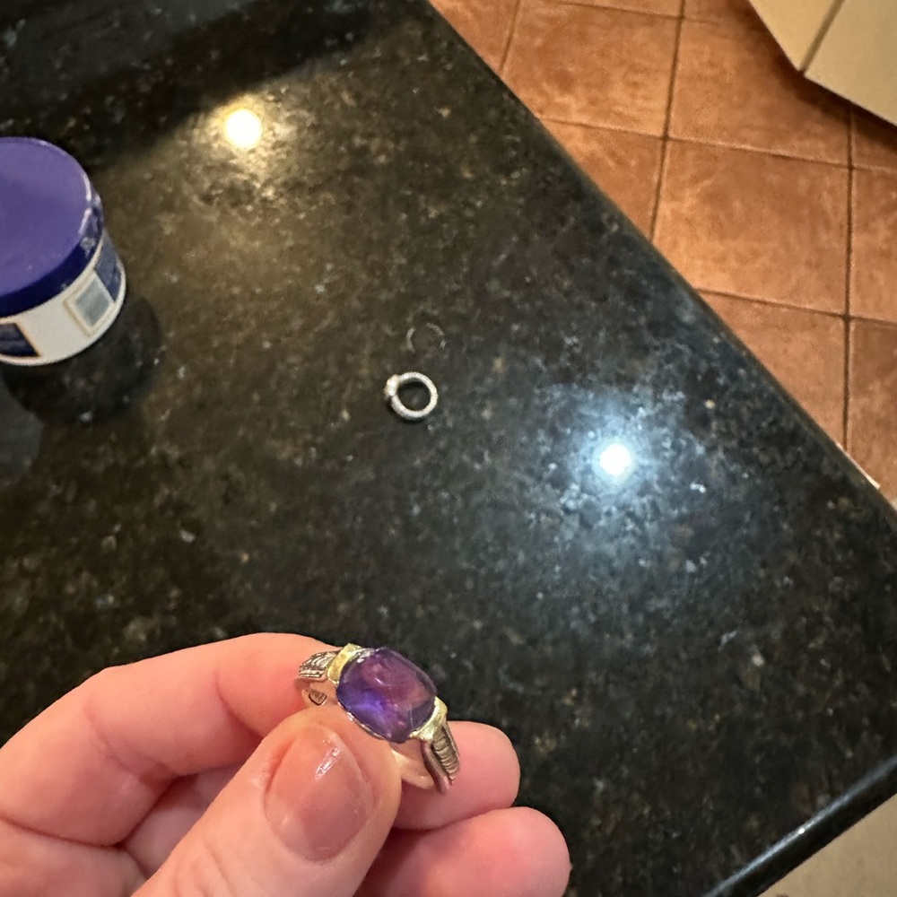 David Yurman amethyst ring size 7(I think)
